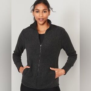 NWT Old Navy Fleece Zip Jacket Heather Grey